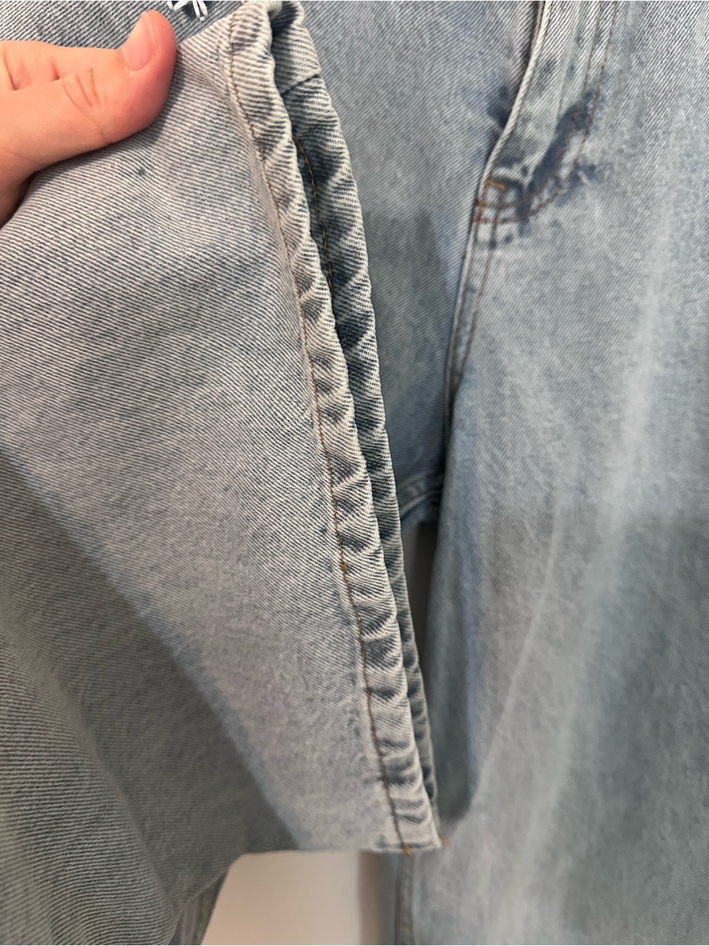 Made in Turkey Embroidered Wide Leg Jeans 100% Cotton Size 40( US 10) - Picture 6 of 7